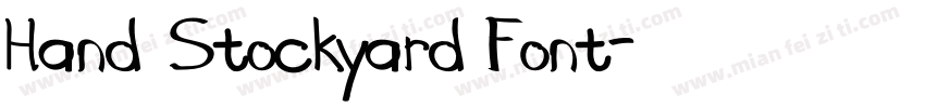 Hand Stockyard Font字体转换